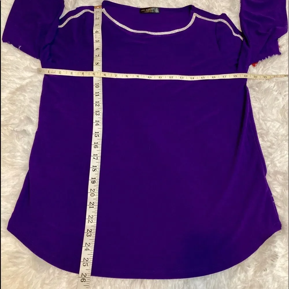 Love Scarlett Tops Women’s Size Medium Purple Blouse - Picture 7 of 7